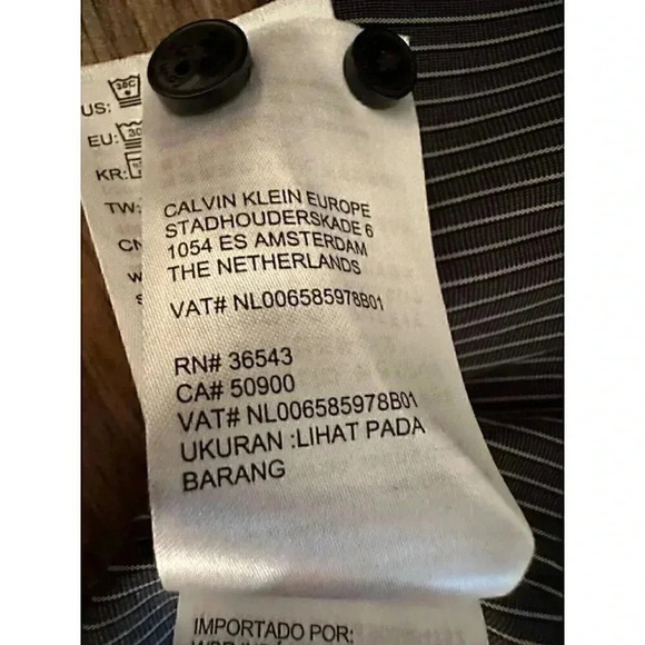 Calvin Klein slim fit infinite cool non iron button up long sleeve medium stripe - Picture 13 of 16